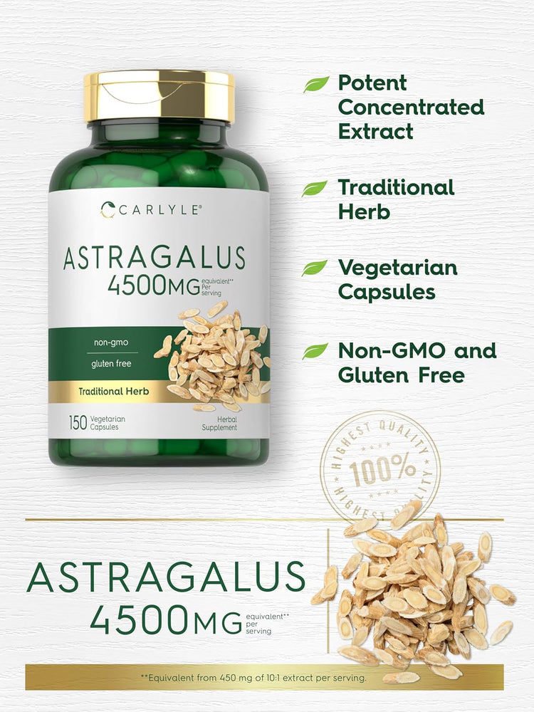 Astragalus Root 4500mg per serving | 150 Capusles