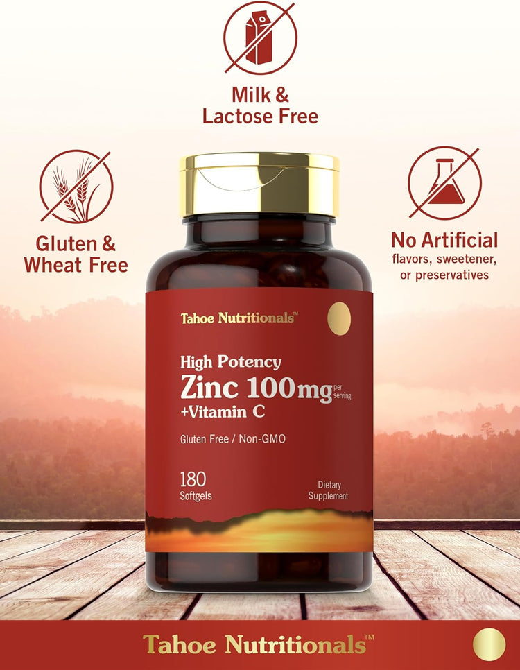 Zinc with Vitamin C | 180 Softgels