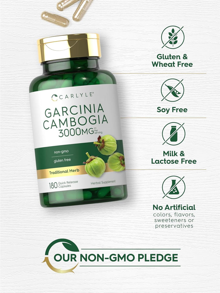 Garcinia Cambogia 3000mg por porção | 180 Cápsulas