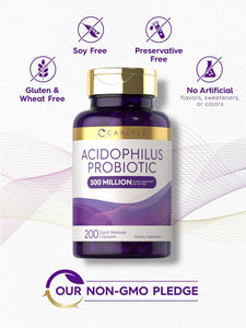 Probiotic Acidophilus 500 Million CFU | 200 Capsules