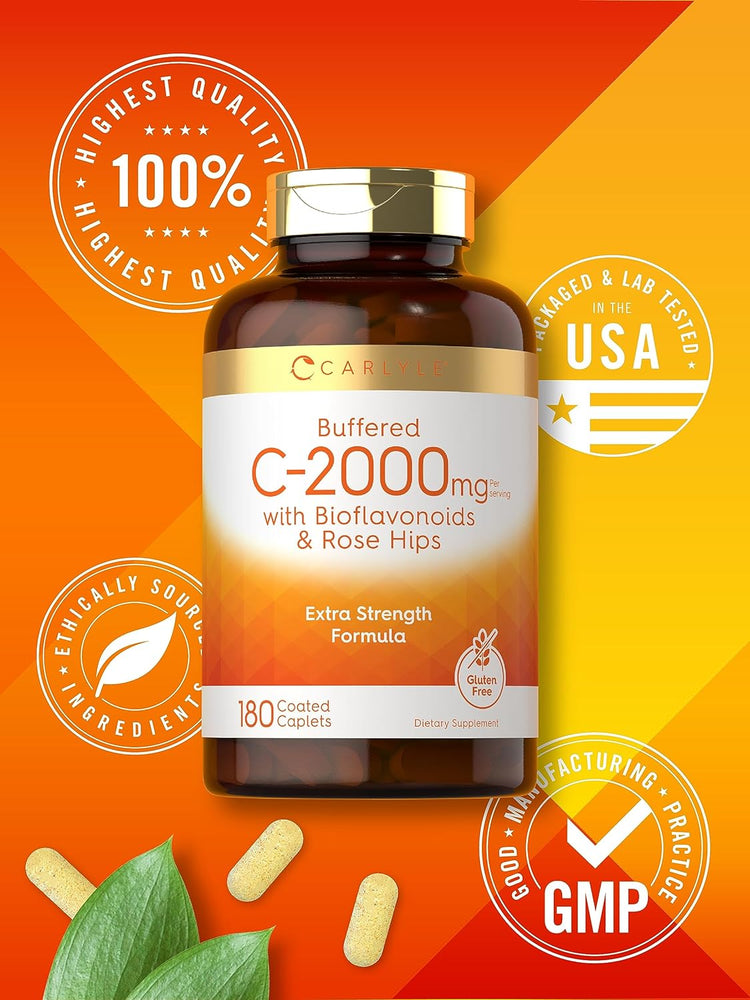 Vitamin C gepuffert 2000mg pro Portion | 180 Tabletten