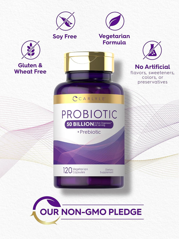 Prebiotic & Probiotic 50 Billion CFU per serving | 120 Capsules