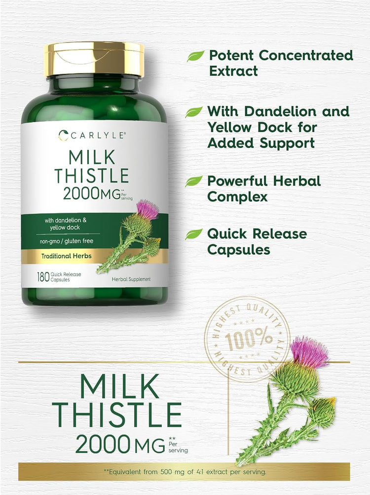 Milk Thistle Complex 2000mg per serving | 180 Capsules