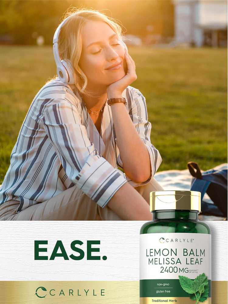 Lemon Balm Melissa Leaf 2400mg per serving | 200 Capsules