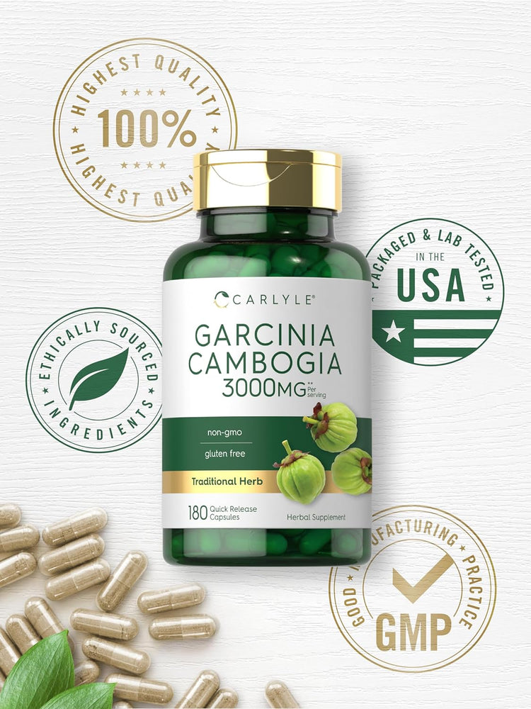 Garcinia Cambogia 3000 mg per porzione | 180 Capsule