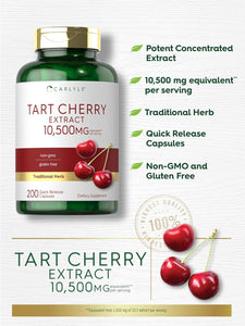 Tart Cherry Extract 10,500mg | 200 Capsules