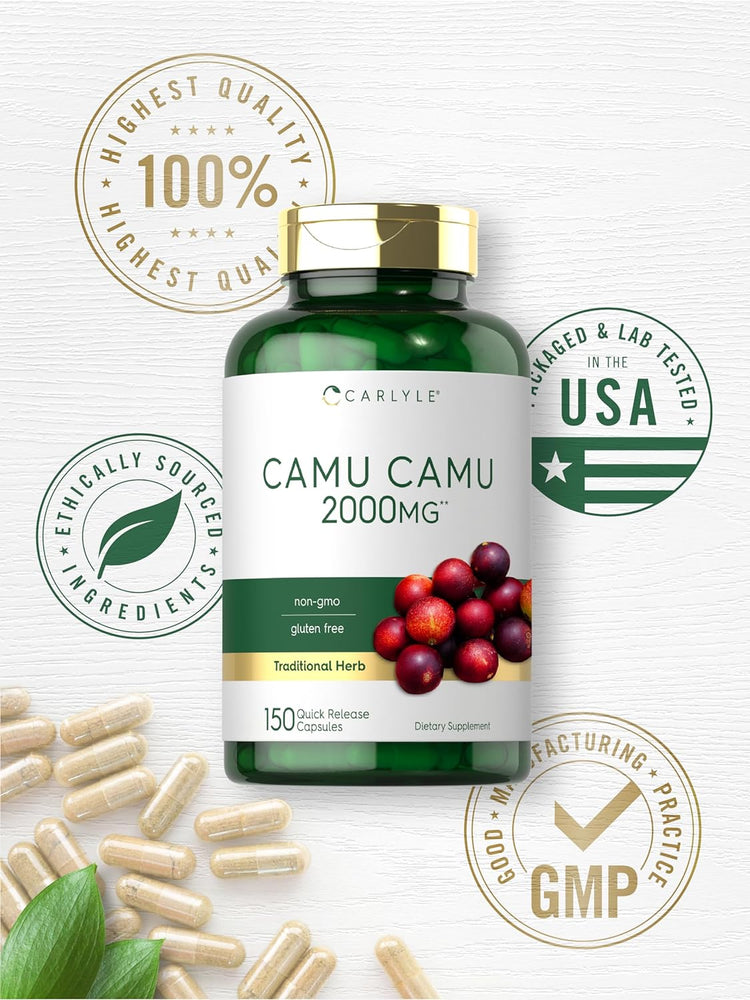 Camu Camu 2000mg con Vitamina C | 150 Cápsulas