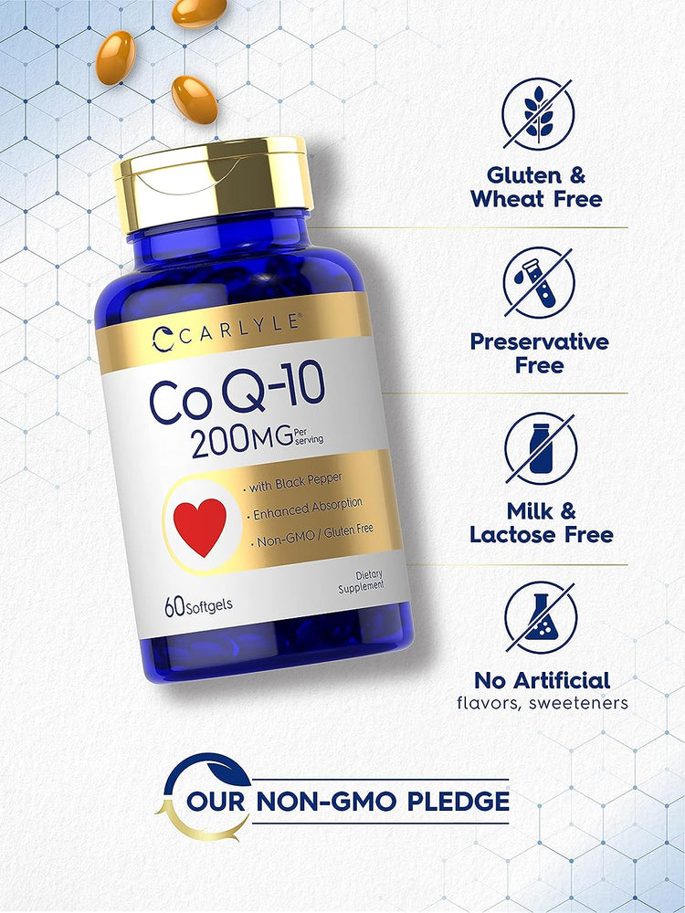 CoQ10 200 mg per dose | 60 Softgels