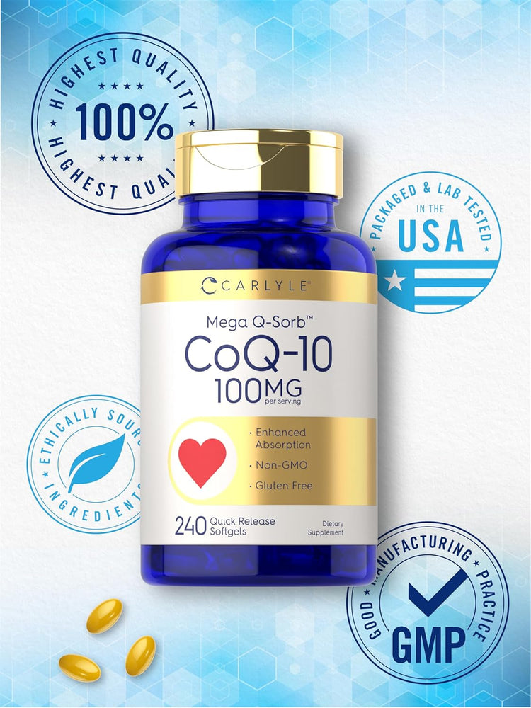 CoQ10 100mg per serving | 240 Softgels