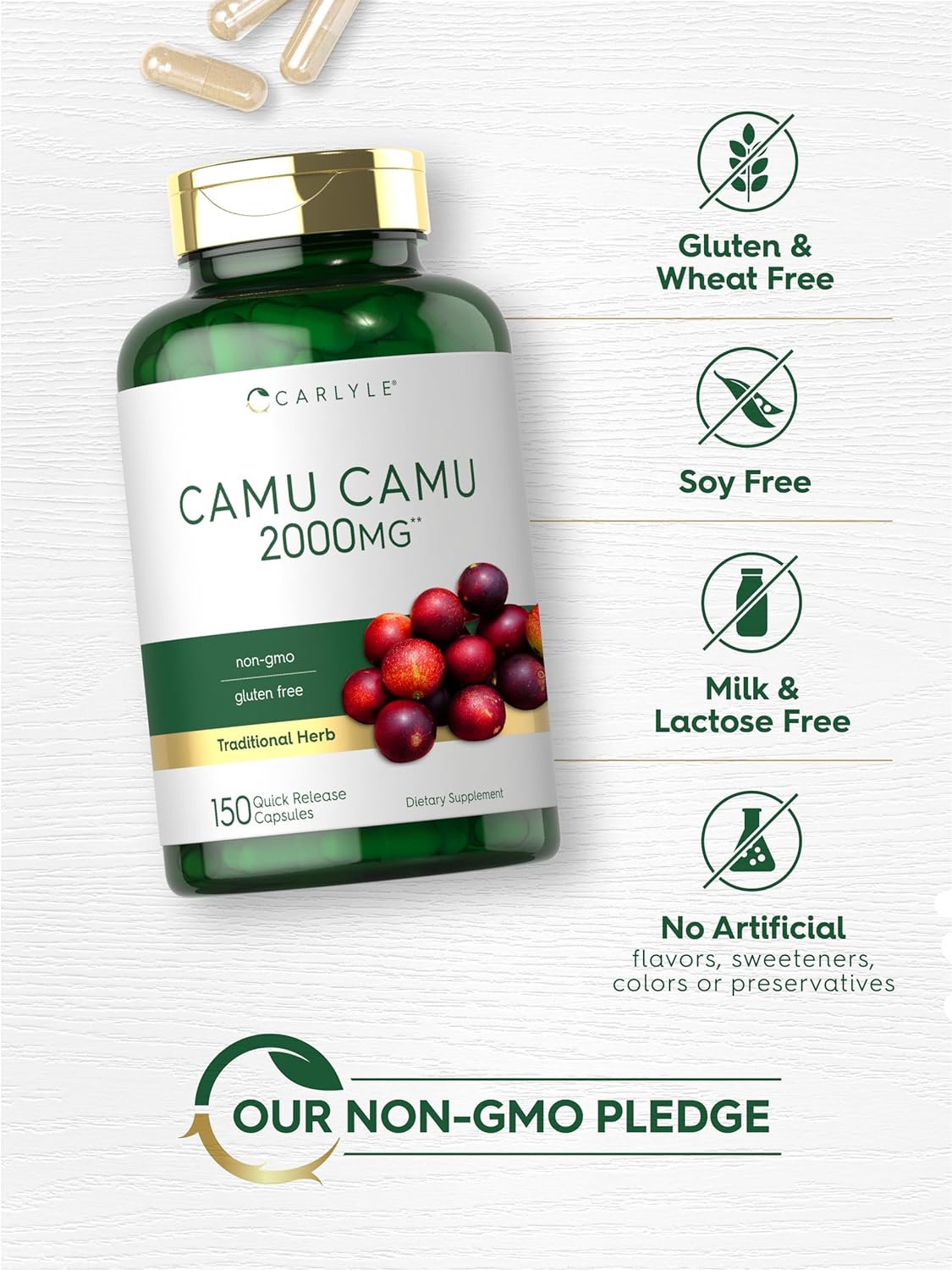 Camu Camu 2000mg with Vitamin C | 150 Capsules