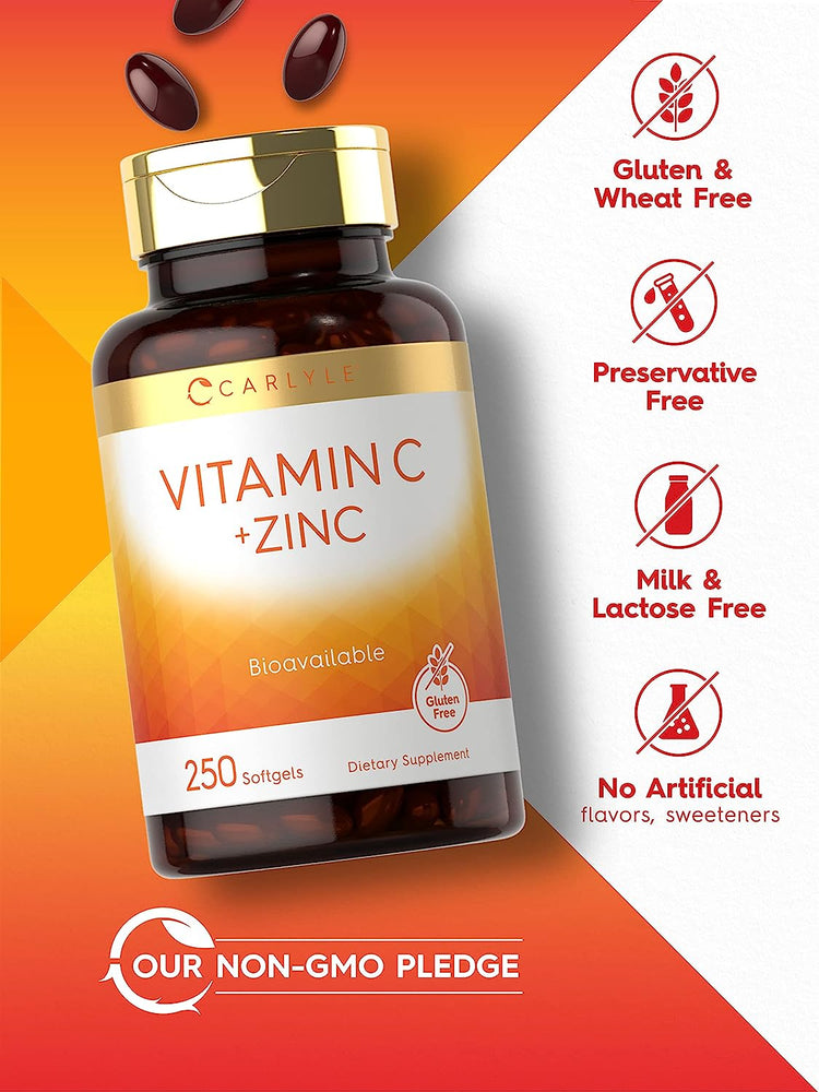 Vitamina C con Zinco | 250 Capsule molli