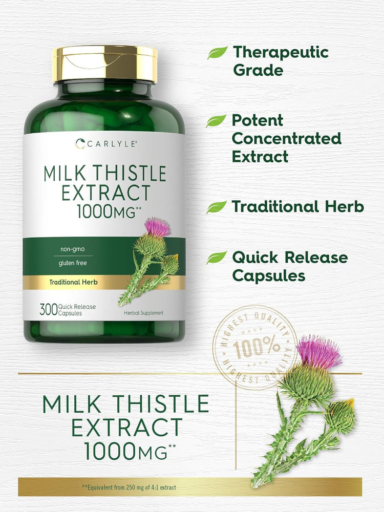 Milk Thistle Extract 1000mg | 300 Capsules