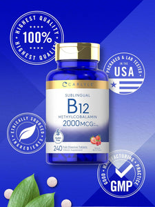 Vitamin B-12 2000mcg | 240 Tablets