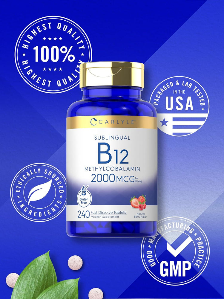 Vitamin B-12 2000mcg per serving | 240 Tablets