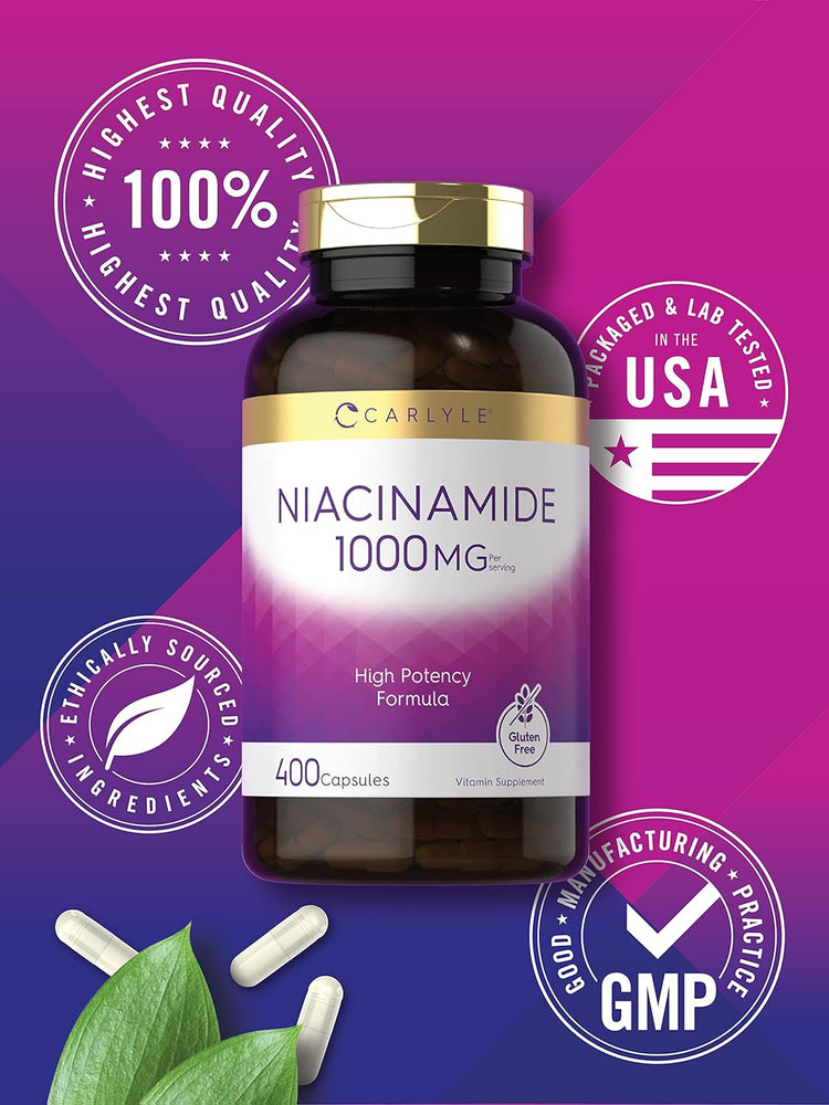 Niacinamide 1000mg par portion | 400 Capsules