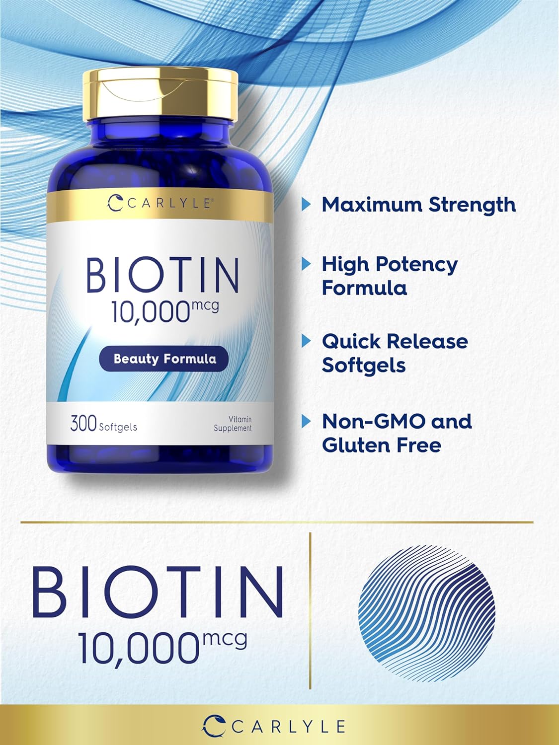 Biotin 10,000mcg | 300 Softgels