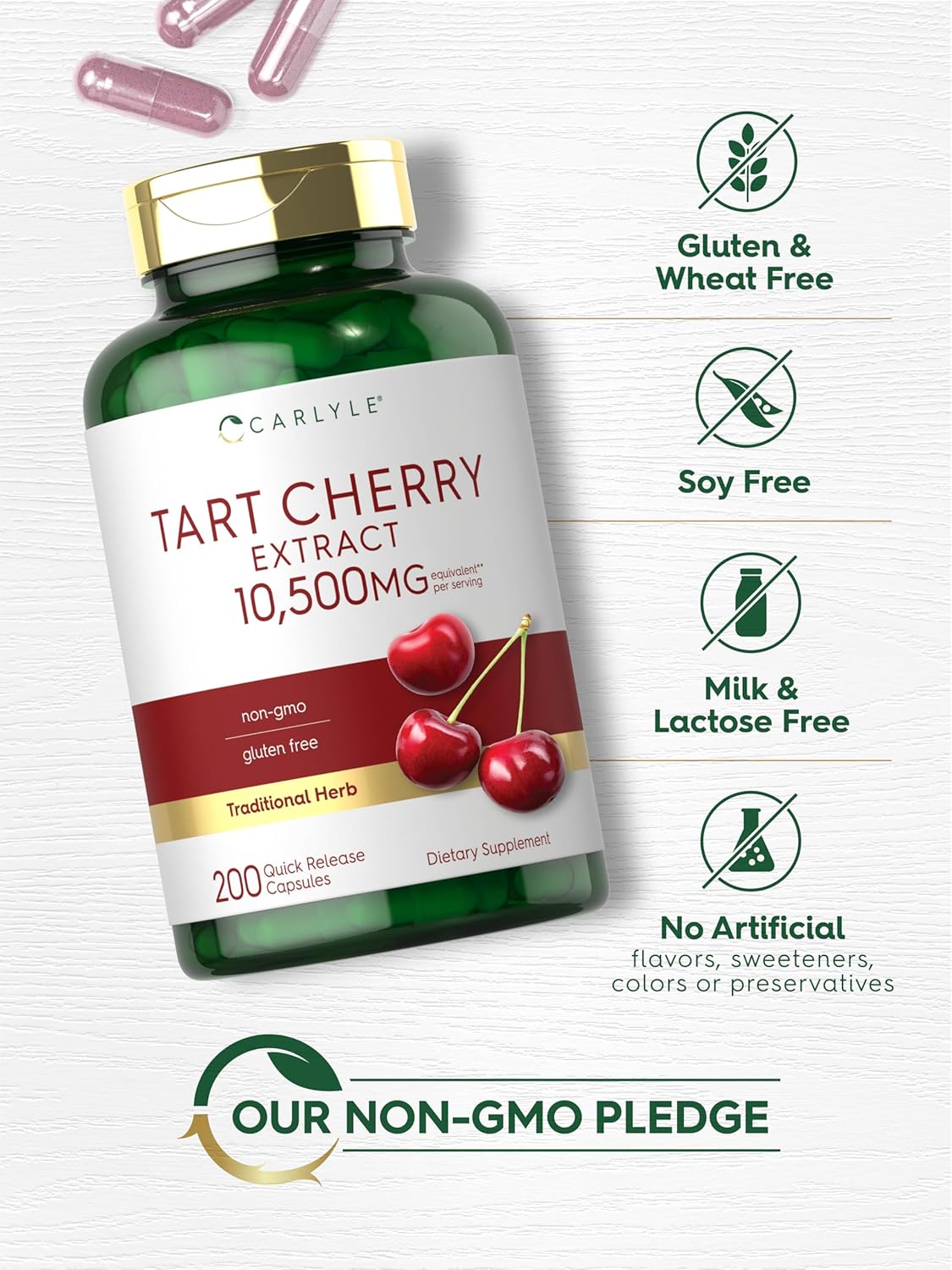 Tart Cherry Extract 10,500mg | 200 Capsules