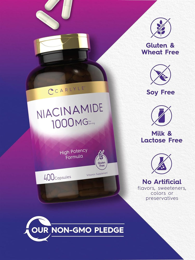 Niacinamide 1000mg per serving | 400 Capsules