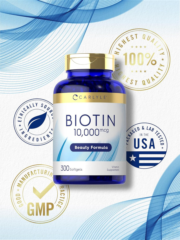 Biotine 10000 mcg | 300 Capsules Molles