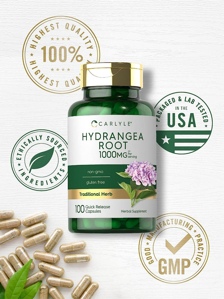 Hydrangea Root 1000mg per serving | 100 Capsules