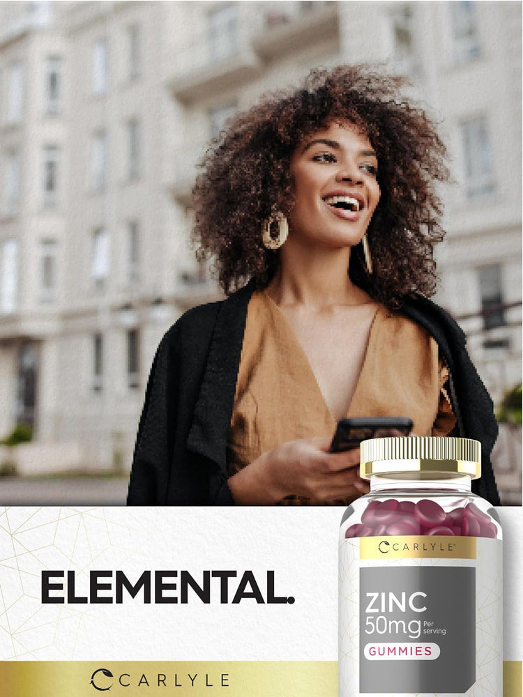 Zinc 50mg per serving | 150 Gummies