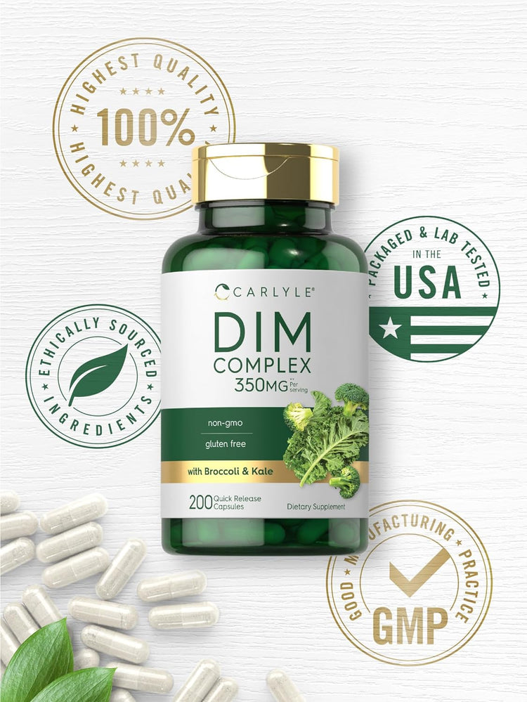 DIM Supplement 350mg per serving | 200 Capsules