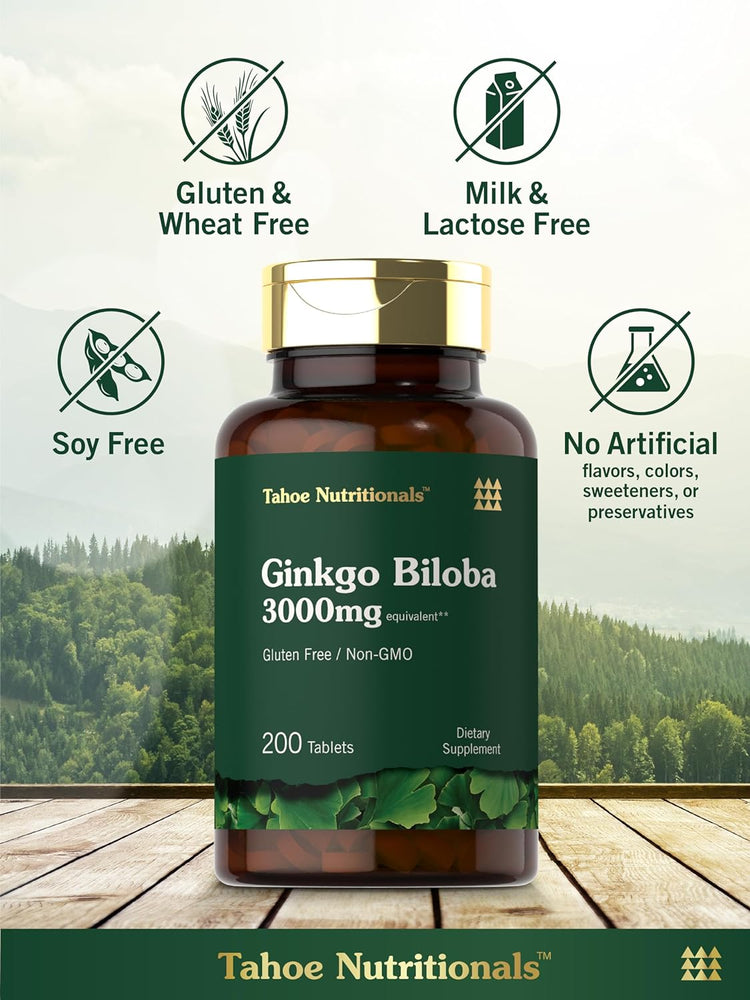 Ginkgo Biloba 3000mg | 200 tabletas