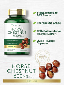 Horse Chestnut 600mg | 180 Capsules