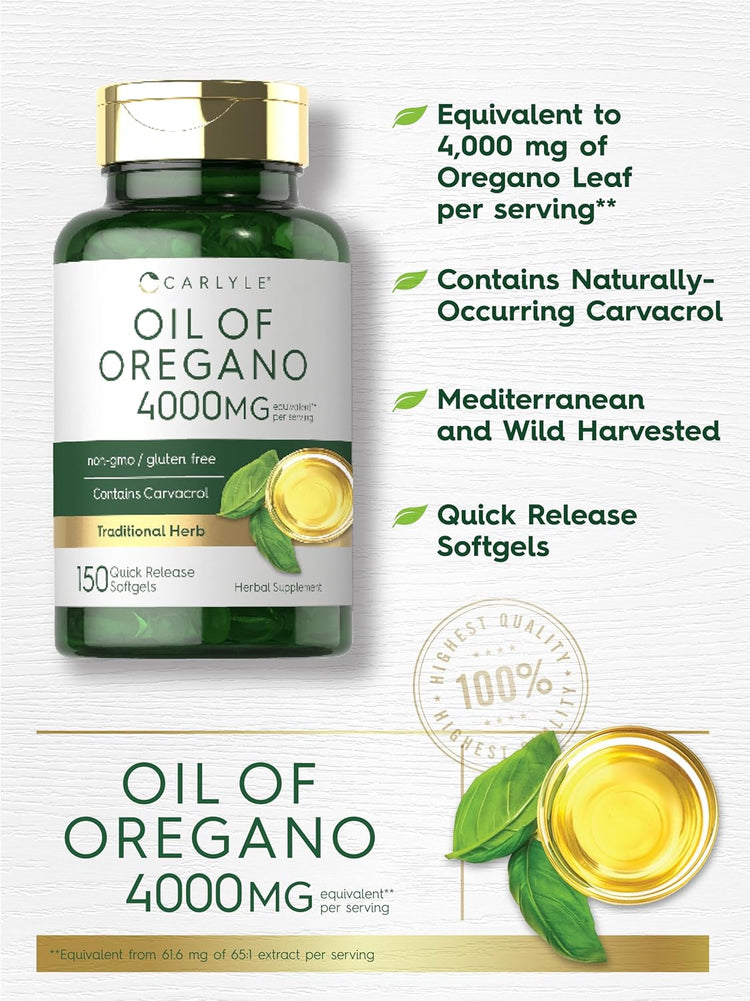 Olio di Origano 4000 mg per porzione | 150 Softgel