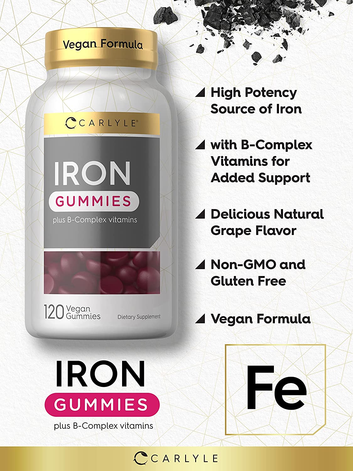 Iron with B-Complex Vitamins | 120 Gummies