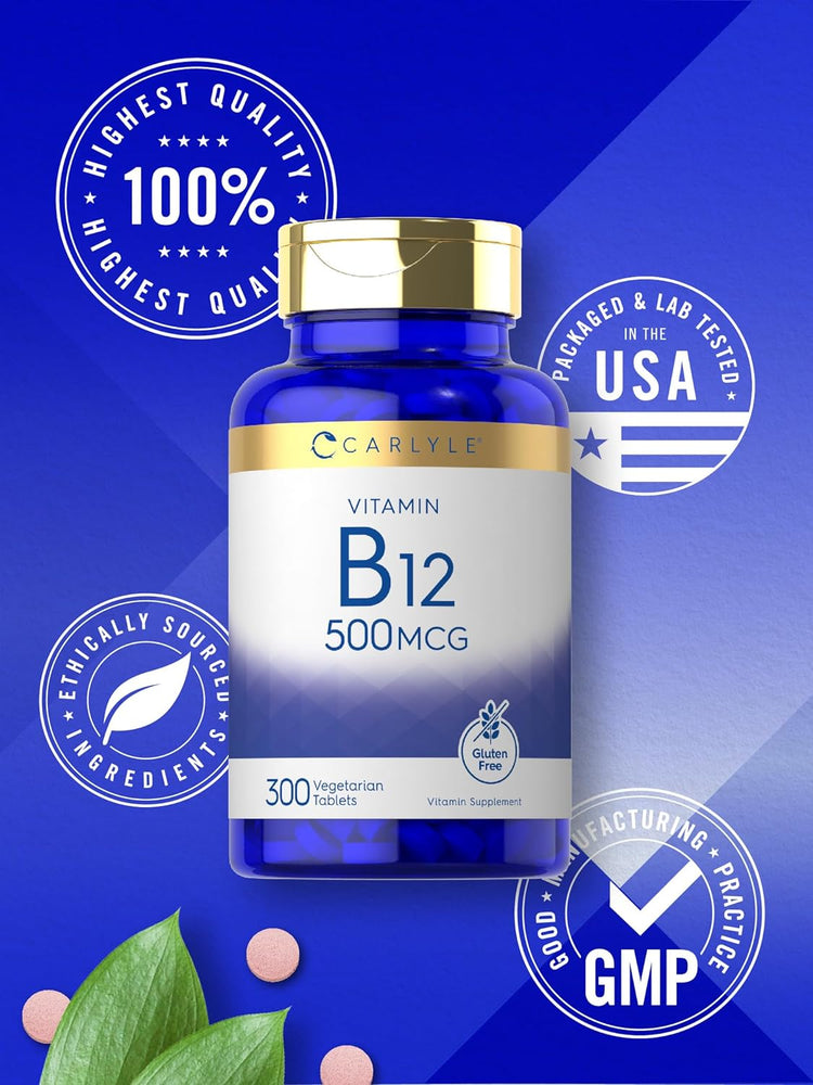 Vitamine B-12 500 mcg | 300 Comprimés