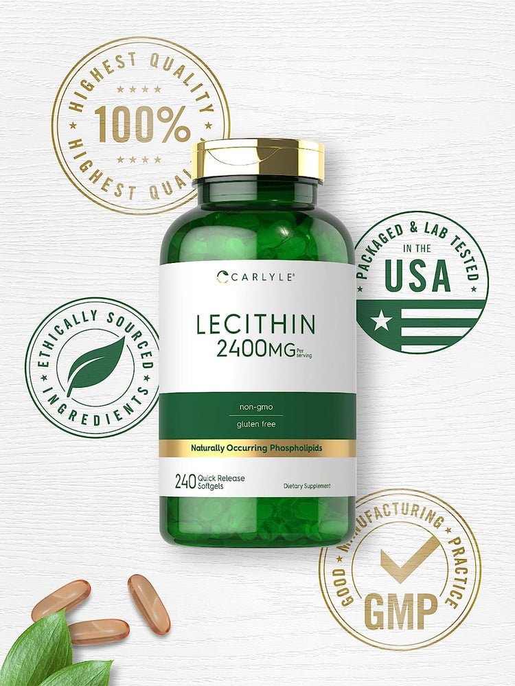 Lecithin 2400mg per serving | 240 Softgels