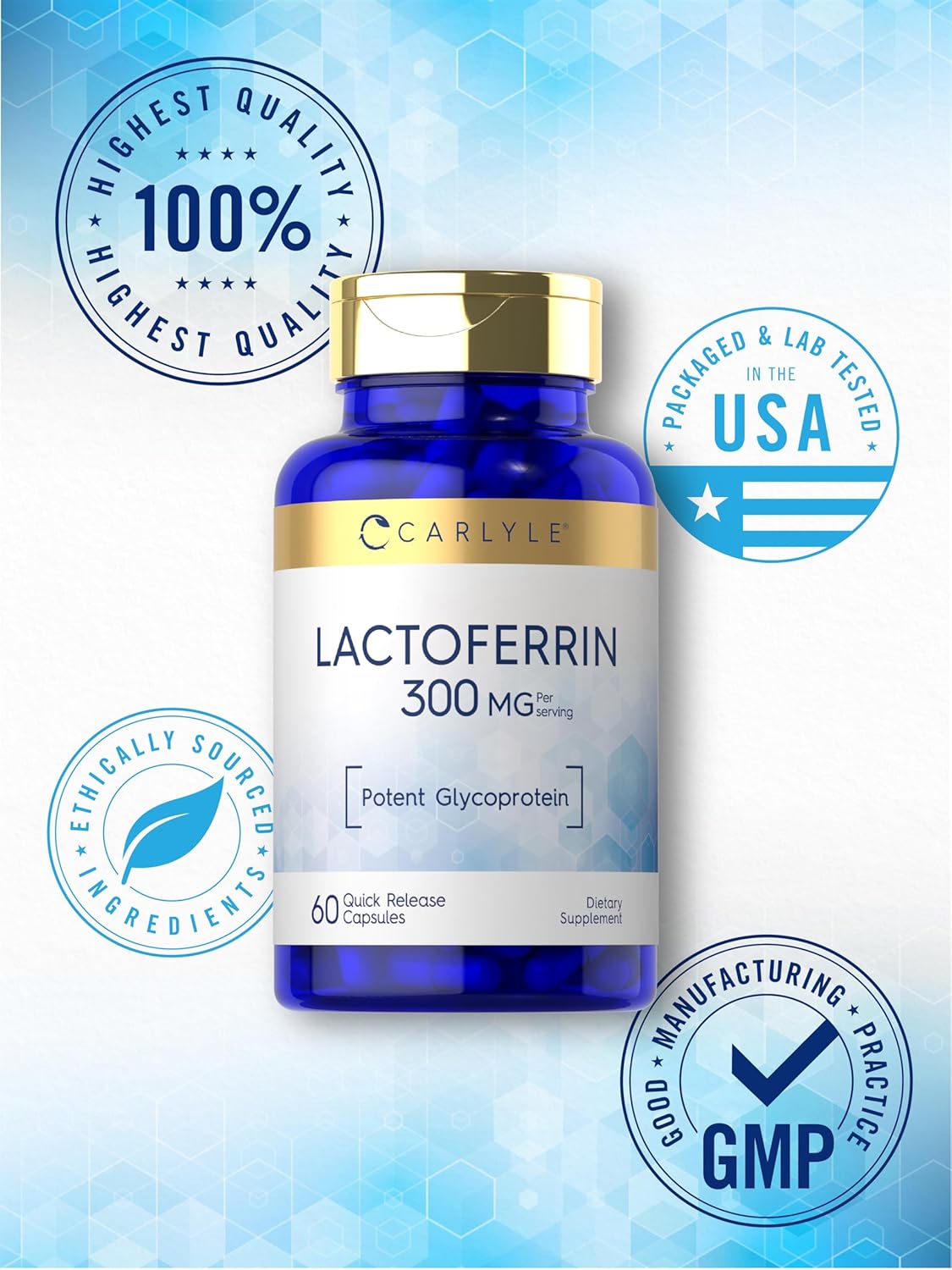 Lactoferrin 300mg | 60 Capsules