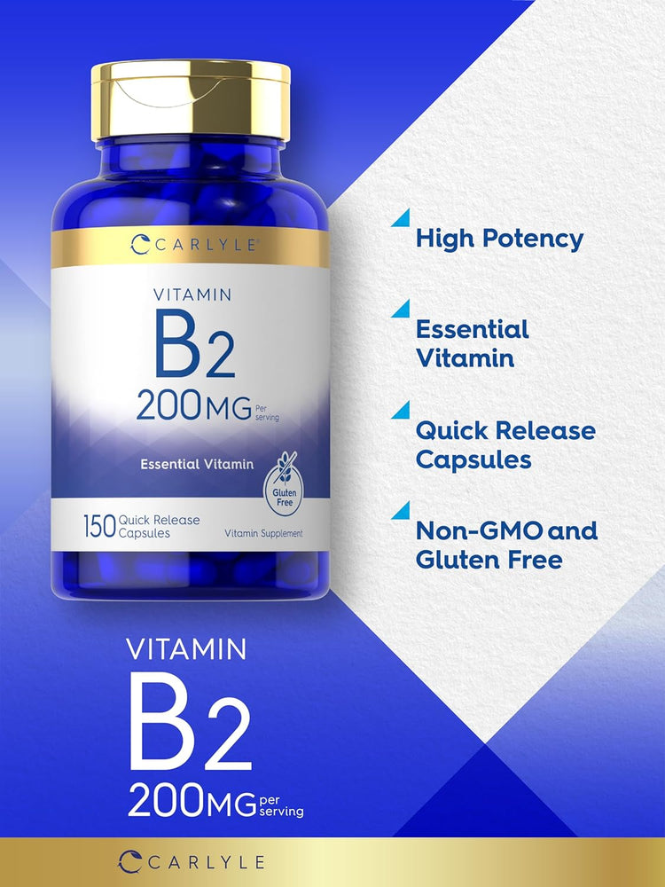 Vitamin B-2 200mg per serving | 150 Capsules