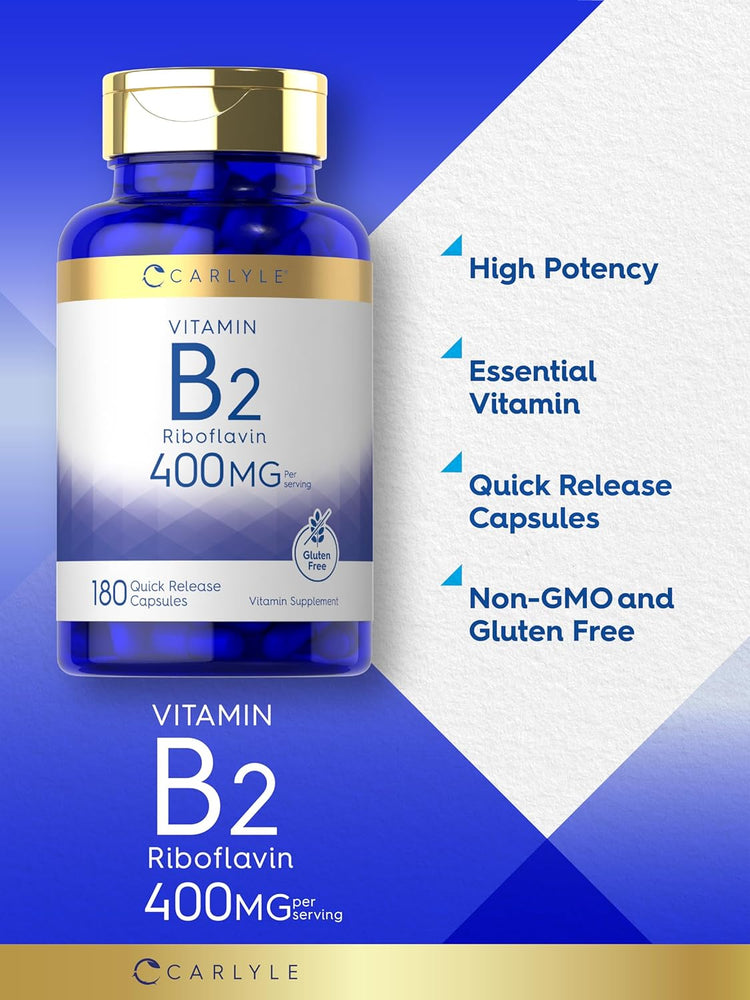 Vitamina B-2 400mg per porzione | 180 Capsule