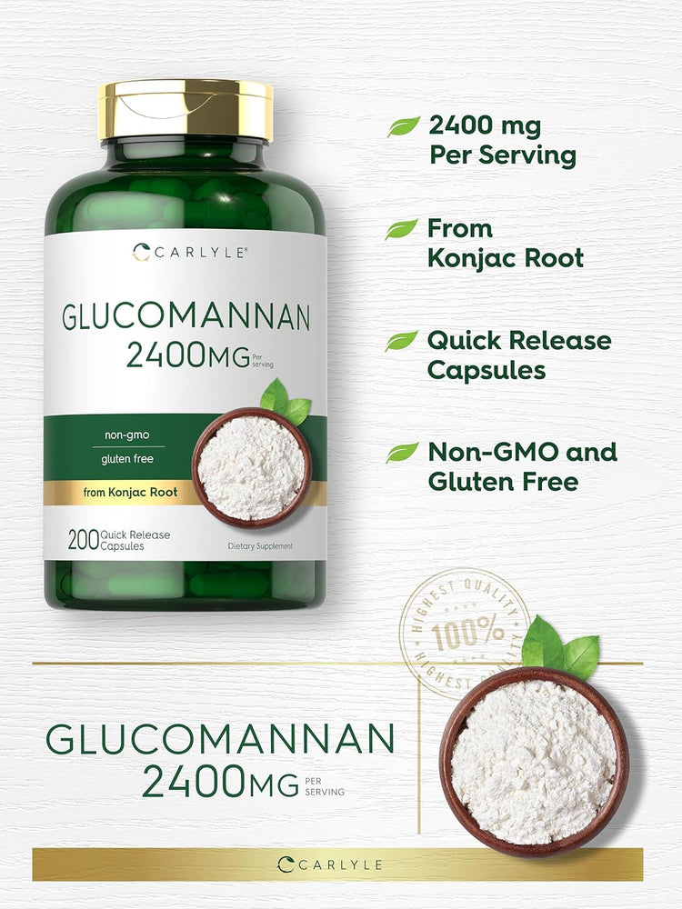 Glucomannano 2400mg per porzione | 200 Capsule