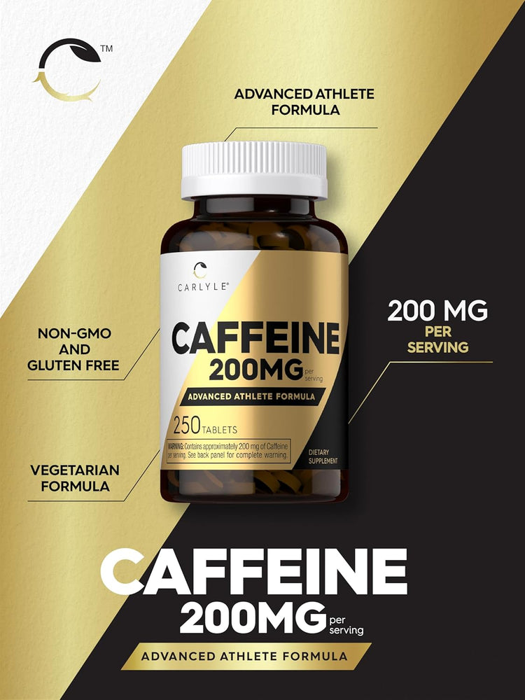 Cafeína 200mg por porción | 250 Tabletas