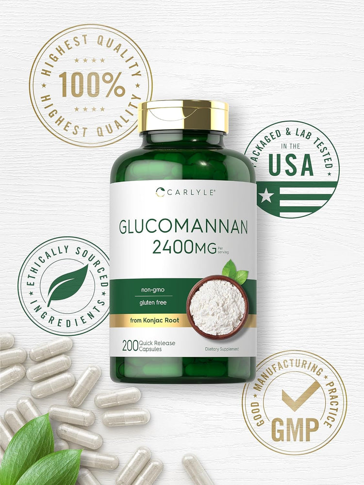 Glucomannan 2400mg pro Portion | 200 Kapseln