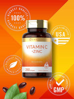 Load image into Gallery viewer, Vitamin C with Zinc  | 250 Softgels
