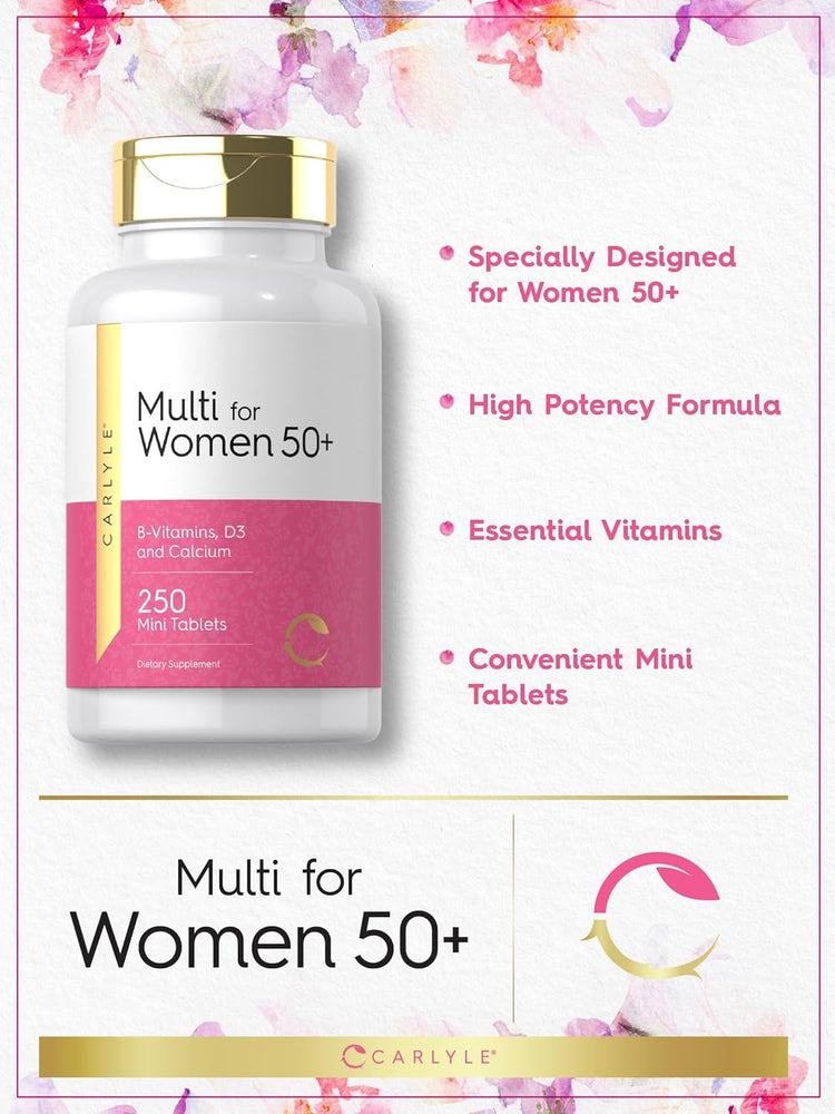 Multivitaminico per Donne 50+ | 250 Mini Compresse