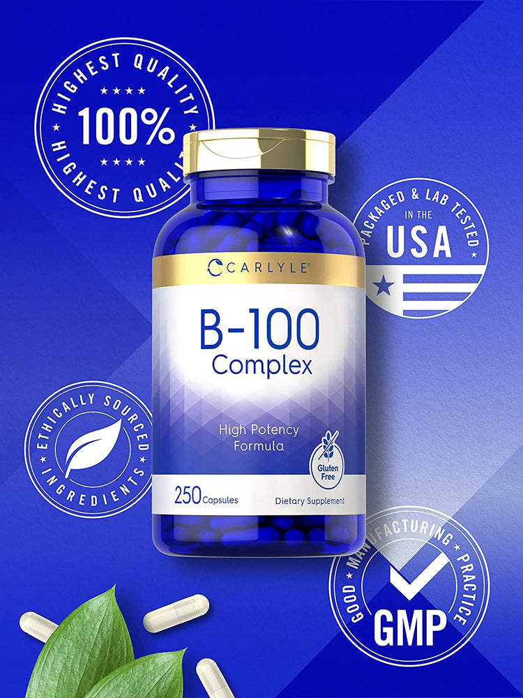 Complexe de Vitamine B-100 | 250 Capsules