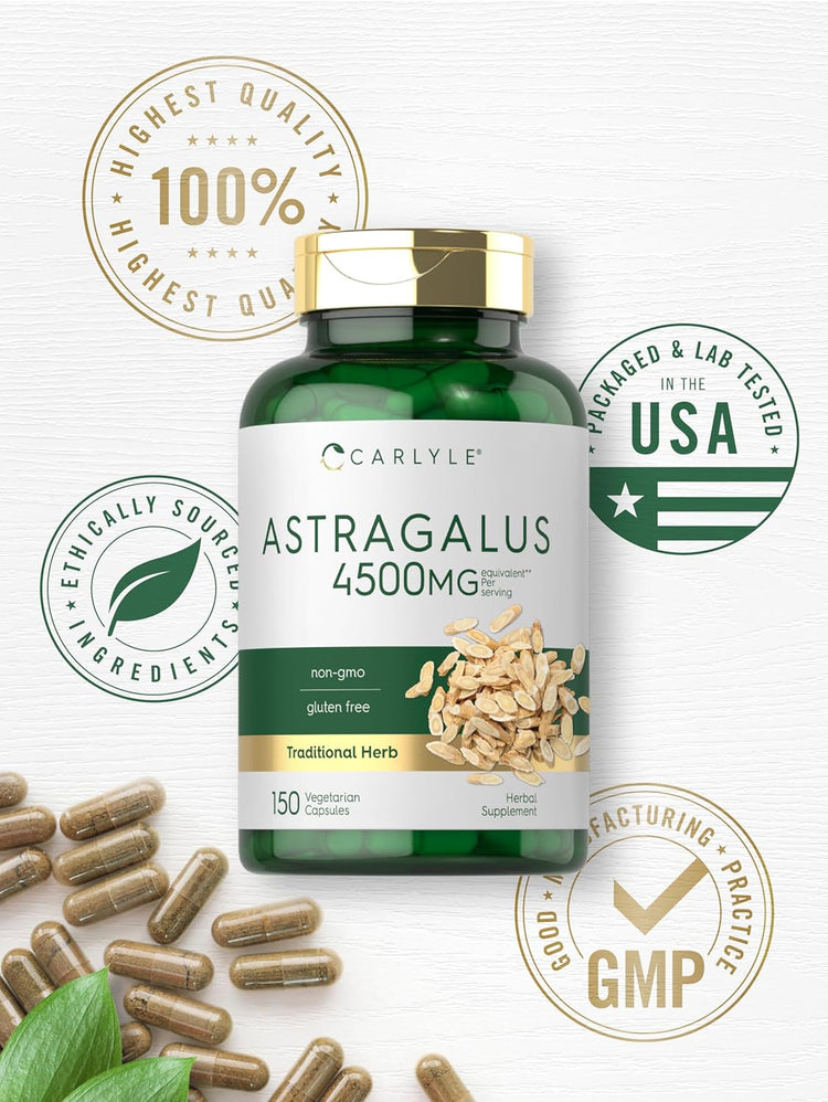 Raiz de Astrágalo 4500mg por porção | 150 Cápsulas