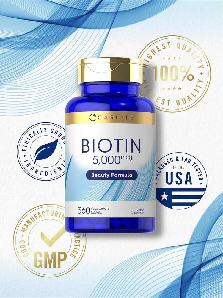 Biotina 5000mcg | 360 Tabletas