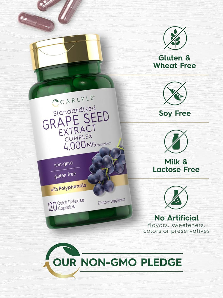 Grape Seed Extract 4,000mg | 120 Capsules