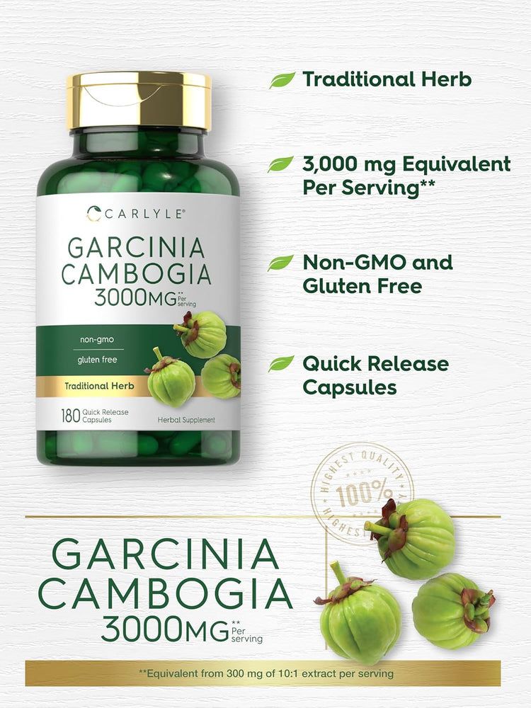 Garcinia Cambogia 3000mg por porção | 180 Cápsulas