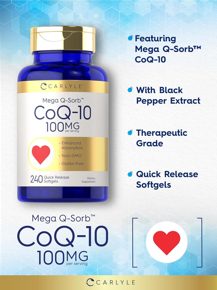 CoQ10 100mg per serving | 240 Softgels