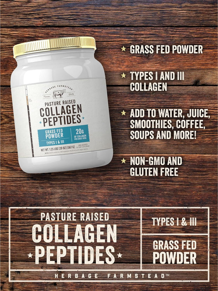 Collagen Peptides Pasture Raised | 20oz Powder