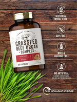 Load image into Gallery viewer, Grass Fed Beef Organs 650mg | 200 Capsules
