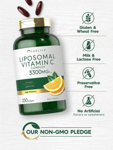 Vitamin C 3300mg | 250 Liposomal Softgels
