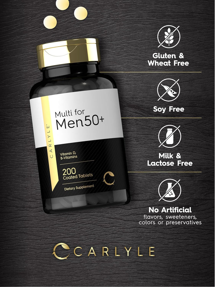 Multivitamin pour Hommes 50+ | 200 Tablettes